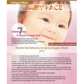 BABY FACE Radial Hot Moisturizing Collagen Mask 熱能抗敏感排毒補濕面膜